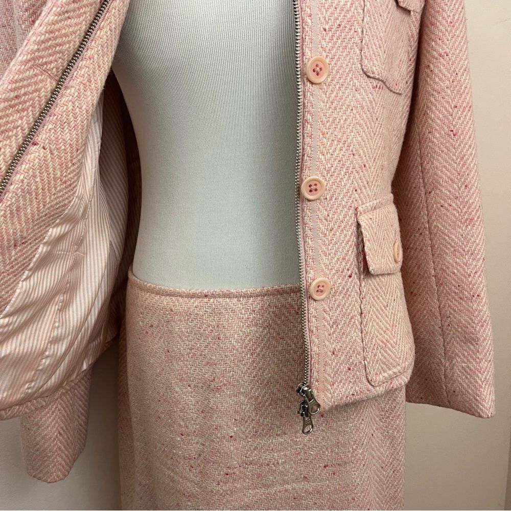 Victoria’s Secret Vintage Y2K Pink Tweed Skirt Suit 8 - Picture 2 of 7